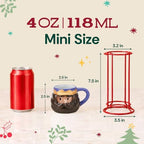 Three Wise Men Ceramic Stacking Mugs Set with Metal Rack - Image 6