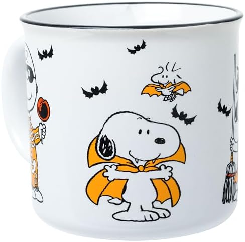 Silver Buffalo Peanuts Halloween Squad Costumes, Ceramic Camper Mug, 20oz - Image 3