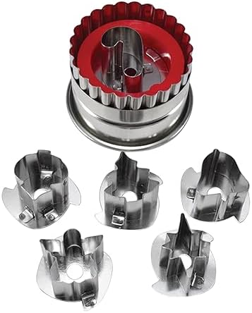 R&M Christmas Linzer Cookie Cutter 6-Piece Set – Angel, Candy Cane, Bethlehem Star, Bell, Christmas Tree & Ornament Steel Cutters for Linzer Cookies & Baking - Image 3