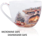 Christmas Santa Mug – 20oz Bone China Hug Mug with The Night Before Christmas Inside, Ideal Gift For Women & Men. Designed In England By Harvest Green Studio - Image 4