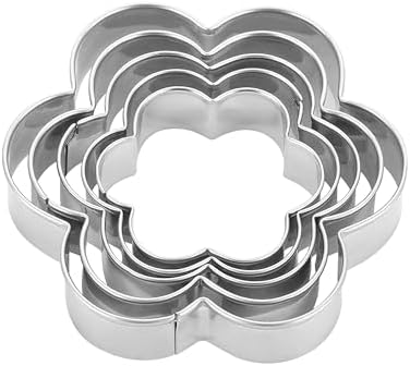 MrCookie Flower Cookie Cutters Stainless Steel.,5-Pack–2.05"-3.74" by MrCookie
