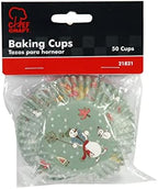 Chef Craft Paper Patterned Cupcake Liners, 50 count, Green/Red/White - Image 2