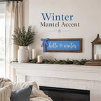 Hello Winter Sign, Shelf, Tabletop, Wall Decor Art for Indoor - Image 6