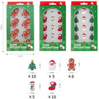 Edible Christmas Cake Decorations, Edible Gingerbread Men, Christmas Tree Candy, Santa Claus Icing Decorations, Socks, Snowman for Gingerbread House, Cupcakes, Cake, Cookies, and Cakecicles - Image 7