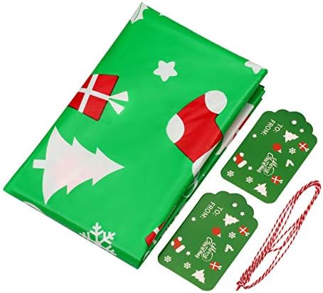 CCINEE Giant Christmas Gift Bags,Green Christmas Sacks for Jumbo Gift Package(36"x44") with Tag Card and Wrapping Tie - Image 2