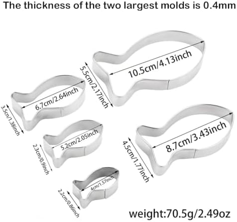 MrCookie Goldfish/Fish Cookie Cutters,Thickened Stainless Steel. - Image 4