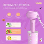 YOME 17oz Halloween Ceramic Lined Insulated Coffee Mug with Infuser for Women Gift | One-handed Pop Open Lid | Stainless Steel |Keep Drinks Cold and Hot| 100% Leak Proof - Image 4
