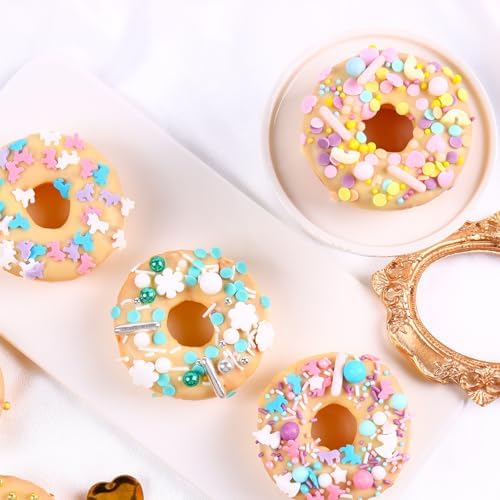 Edible Sprinkles for Cake Decorating 4.23 ounce Pink Heart Sprinkles Topper Cookie Rainbow Cake Sprinkles for Cupcakes Candy Ice Cream Chocolate Nonpareils Sugar Pearl for Wedding Valentine Christmas Party - Image 6