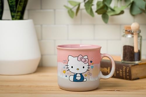 Silver Buffalo Sanrio Hello Kitty Sitting, Reactive Glaze Camper Mug, 20oz - Image 5