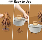 Wooden Tree-Shaped Trivets Set for Coffee Table, Kitchen - Image 3