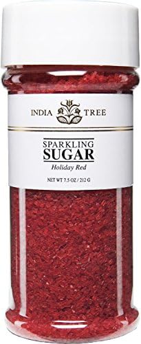 India Tree Red Sparkling Sugar, 5.63 oz | Vibrant Decorating Sugar for Holiday Baking, Cakes & Cookies by IndiaTree