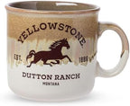 Silver Buffalo Yellowstone Dutton Ranch, Reactive Glaze Camper Mug, 20oz by SilverBuffalo