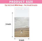 3x5 In Cookie Bags Clear Self Sealing Cellophane Treat Bags 200Pcs - Image 2