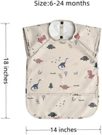 Waterproof Baby Bibs, Infant Toddler Extra Cover Feeding Bib - Image 5