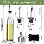 Leaflai Olive Oil Dispenser Bottle, 4 Labels, 1 Brush and 1 Funnel Oil Bottles - Image 3