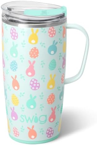 Swig Life 22oz Insulated Travel Mug with Handle & Lid, Egg Hunt by SwigLife