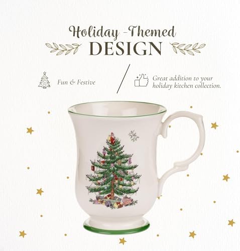Spode Christmas Tree Romantic-Shaped Footed Mug – 12 Oz - Image 3