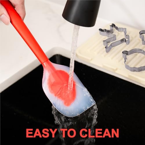 Christmas Silicone Spatula Set, 7PCS Baking Tools with Cookie Cutters - Image 7