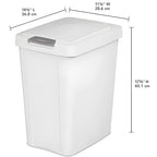 7.5 Gallon White Wastebasket - Image 3