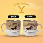 Silver Buffalo Yellowstone Dutton Ranch, Reactive Glaze Camper Mug, 20oz - Image 2