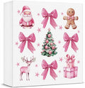 Coquette Vintage Bow Christmas Gifts - Wooden Box Sign, Winter Latte Santa Presents, Tree & Home Decor by Unknown
