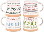 Maustic Christmas Mugs Set of 4, Christmas Coffee Mugs, Ceramic Holiday Mug for Hot Cocoa, Hot Chocolate, Coffee, Tea, Family Gifts, 14 Oz, Microwave & Dishwasher Safe - Image 7