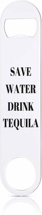 Funny Joke Stainless Steel Bottle Opener Save Water Drink Tequila Flat Beer by TASDANA