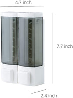 Double Soap Dispensers 250ml ABS Plastic Drill Free - Image 3