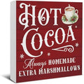 Hot Cocoa Bar Decorations - Christmas Decor, Hot Chocolate Bar Wooden Sign by EUDOSI