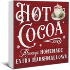 Hot Cocoa Bar Decorations - Christmas Decor, Hot Chocolate Bar Wooden Sign by EUDOSI