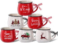 Sawysine 6 Set Christmas Coffee Mugs, Holiday Gift, Elegant Style by Sawysine