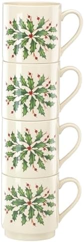 Lenox 853763 Holiday 4-Piece Stackable Mug Set, Christmas Dinnerware, Hosting - Image 4