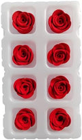 Valentines Sprinkles, 8 Pieces Rose Cakes Decorations, Edible Rose Shaped Hard Sugar Icing Decorations Cake Cupcake Toppers for Baking Cookie Ice Cream Candy Decoration Wedding Party by EPHVODI