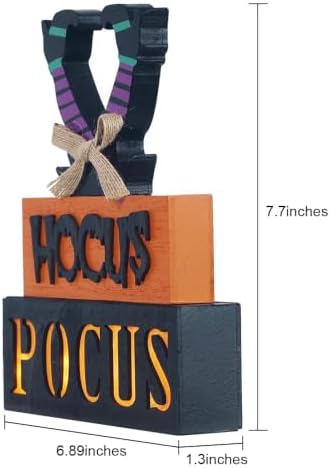 Halloween Decorations Indoor, MEETYAMOR 3-Layered Legs Block Halloween Decor, LED Halloween Lights HOCUS POCUS Sign Hocus Pocus Decorations for Home, Gothic Decor for Halloween Party Decorations - Image 4