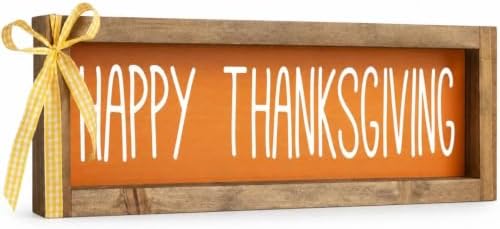 Happy Thanksgiving Sign, Wooden Shelf, Table & Wall Indoor Decor by flangairy