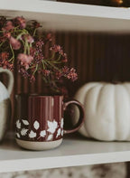 Sweet Water Decor Fall Leaves Coffee Mug, 14oz Stoneware Cute Autumn Cup - Image 2