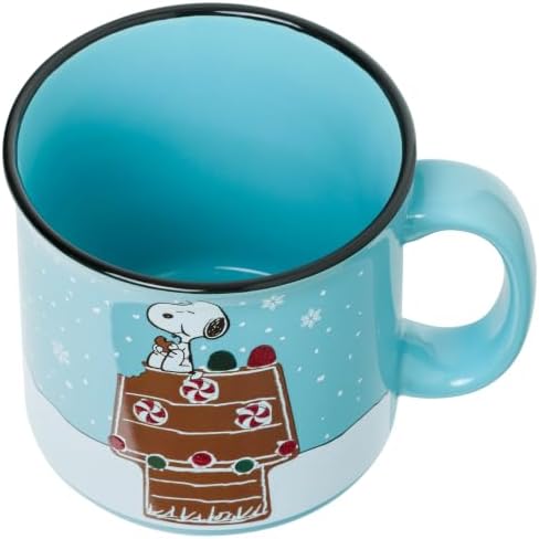 Silver Buffalo Peanuts Snoopy Glitter Ceramic Camper Mug, 20oz - Image 3