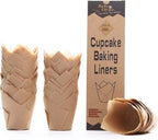 Bake Choice 200pcs Natural Tulip Cupcake Liners for Baking Muffin Liners by BakeChoice