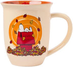 Silver Buffalo Peanuts Snoopy Fall Leaf, Wide Rim Ceramic Mug, 16oz by SilverBuffalo