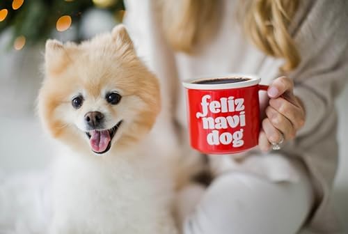 Pearhead Feliz Navidog Christmas Coffee Mug, Red, 15 oz - Image 2