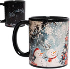 Kmiles Heat Changing Christmas Deer/Tree Snowman Mug Colour Changing Magical Coffee/Tea Cup 12 Oz, Blue/White, Wonderful Christmas Gifts. by Kmiles
