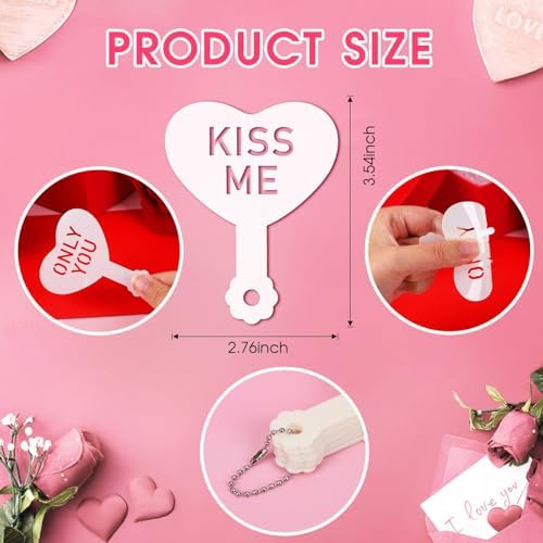 36 Pcs Valentine's Day Conversation Hearts Cookie Stencils for Baking - Image 2