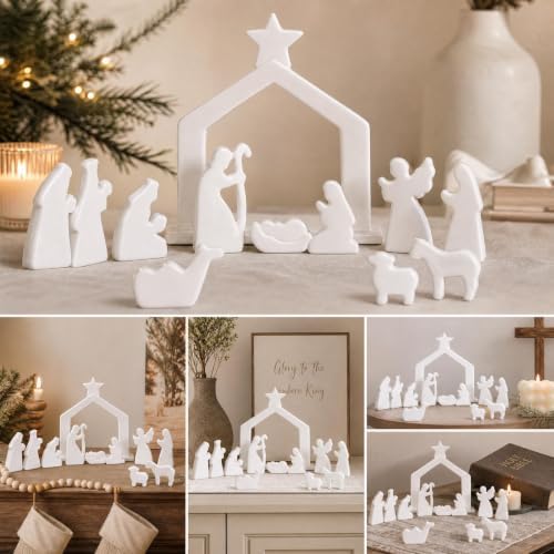 Ceramic 12Pcs Nativity Scene Set Figurine - Image 6