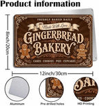 Gingerbread Bakery Sign, Christmas Kitchen Decor, Vintage Wall Art - Image 3