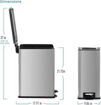 Home Zone Living 8 Gallon Slim Kitchen Trash Can - Image 8