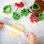 JOYIN 13 PCS Christmas Cookie Cutters in Stainless Steel with 3.5í plus Grip and a Rolling Pin for Xmas Holiday Party Baking Supplies, Snowflake, Gingerbread Cookies Mold and Baking Gift - Image 7
