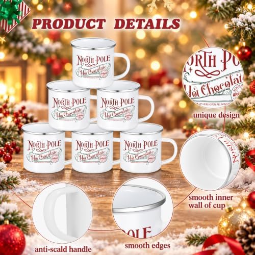 Yaomiao 1 Pcs North Pole Christmas Coffee Mugs, Stainless Steel, Enamel - Image 3