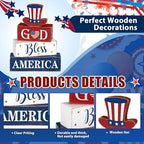 Moucuny 4 Pcs Patriotic 4th of July Centerpieces 250th Anniversary - Image 4