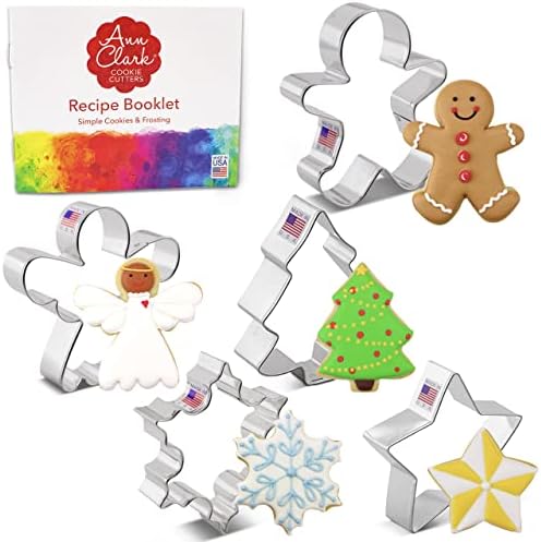Ann Clark Christmas and Holiday Cookie Cutters Set of 5, Made in USA by AnnClarkCookieCutters