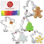 Ann Clark Christmas and Holiday Cookie Cutters Set of 5, Made in USA by AnnClarkCookieCutters